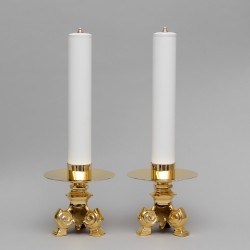 Crucifix and Candle Holders with Oil Candles, Set 5176  - 5