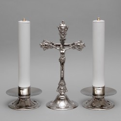 Crucifix and Candle Holders, Set 5236  - 6