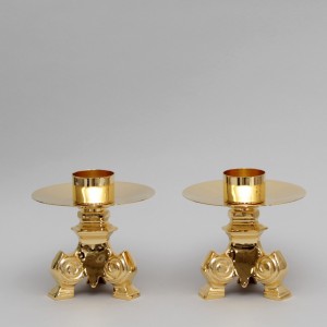 Crucifix and Candle Holders with Oil Candles, Set 5176  - 6