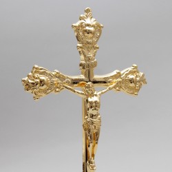 Crucifix and Candle Holders, Set  5228  - 3