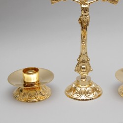 Crucifix and Candle holders, Set 5237  - 2
