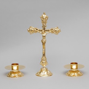Crucifix and Candle holders, Set 5237  - 1