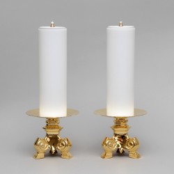 Crucifix and Candle Holders with Oil Candles, Set 5175  - 5