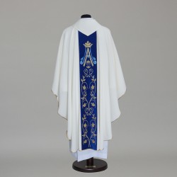 Marian Gothic Chasuble 5870 - White  - 2