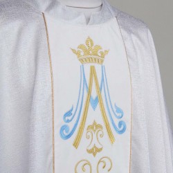 Marian Gothic Chasuble 5870 - White  - 6