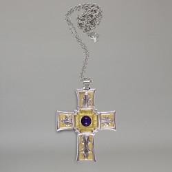 Pectoral cross with silver chain 5843  - 1