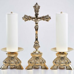 Cross and Candle holders with Oil candles, Set 6256  - 1