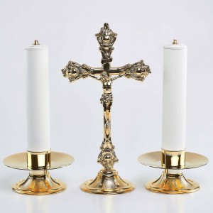 Cross and Candle holders with Oil candles, Set 2445  - 1
