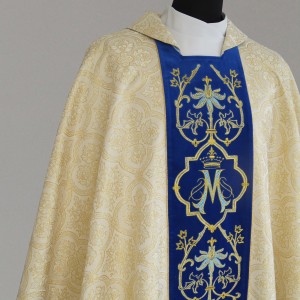 Marian Gothic Chasuble 6348 - Gold  - 3