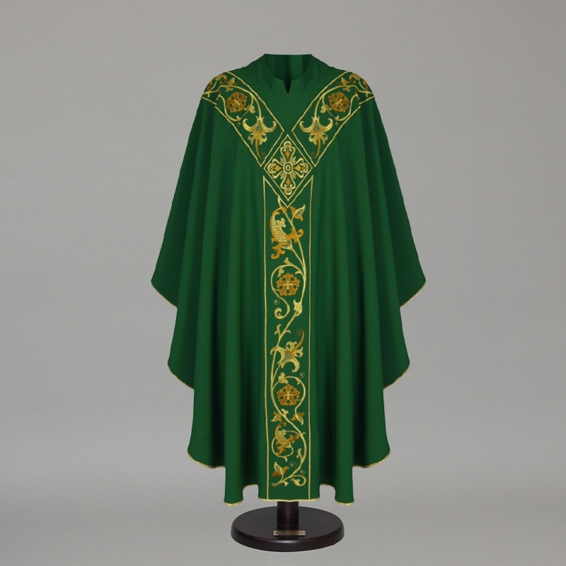 Gothic Chasuble 6360 - Green  - 1