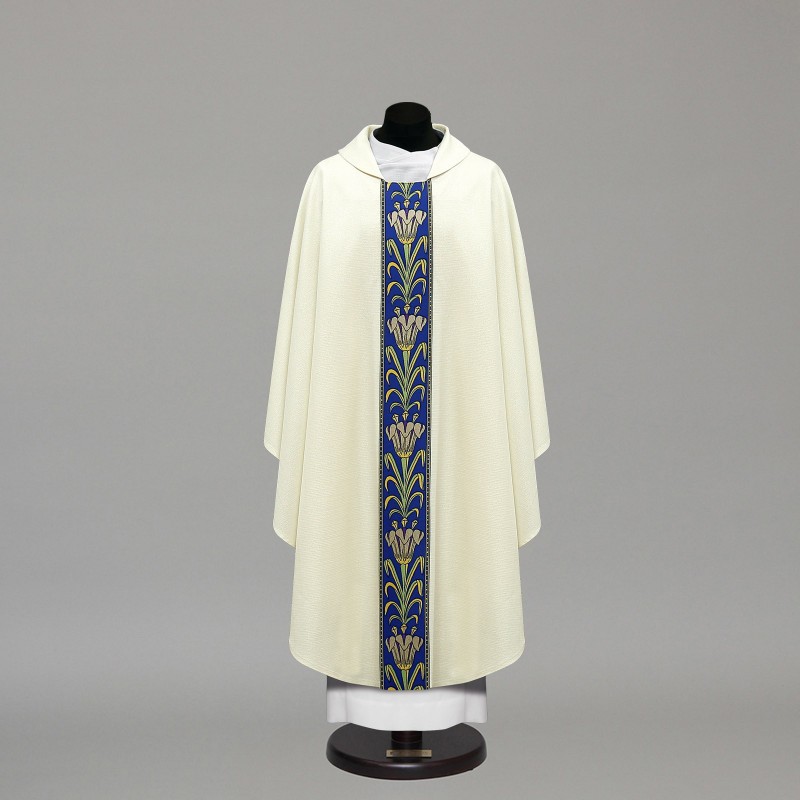 Marian Gothic Chasuble 9575 - Cream  - 1