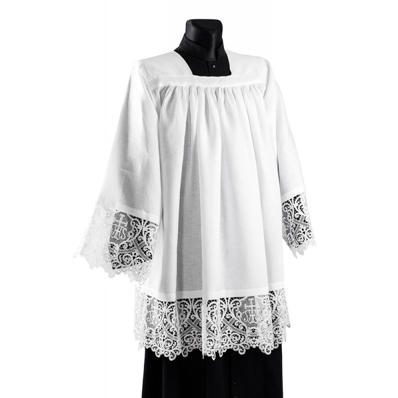 Traditional Surplice with IHS Lace 10361  - 1