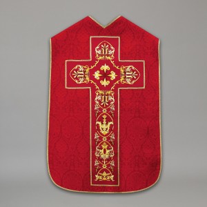 Roman Chasuble 10434 - Red  - 3