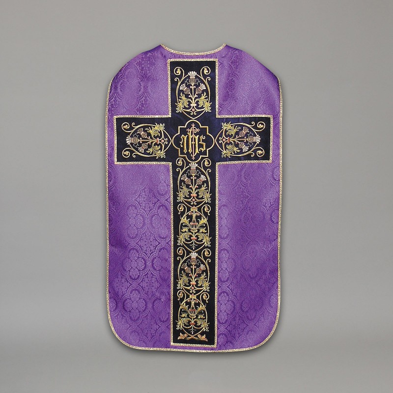 Roman Chasuble 10437 - Purple  - 1