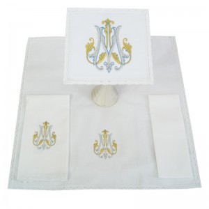 Embroidered Altar Linen set 10516  - 1