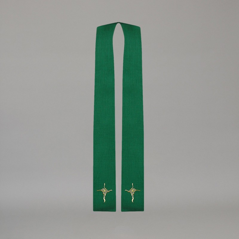 Gothic Stole 10587 - Green  - 3