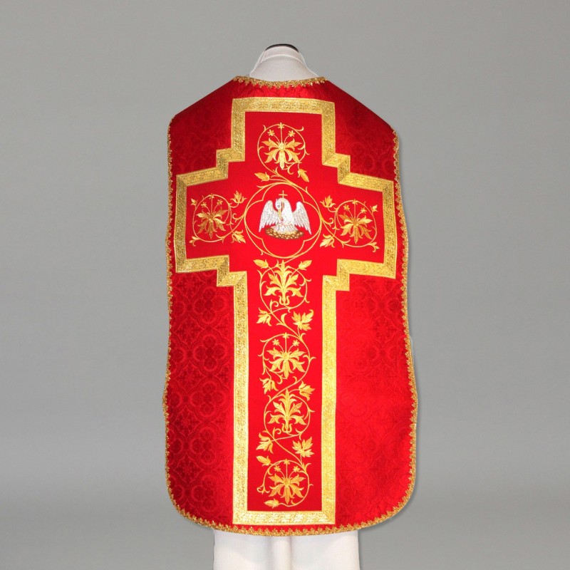 Roman Chasuble 10974 - Red  - 5