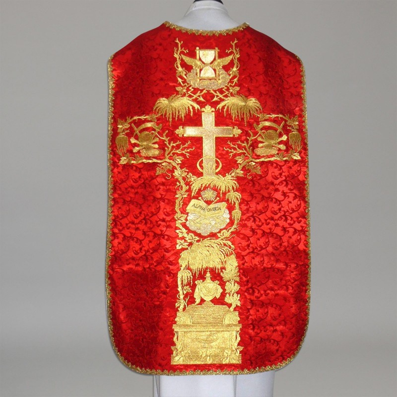 Roman Chasuble 11186 - Red  - 1