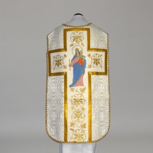 Marian Roman Chasuble 11199 - Cream  - 2