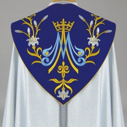 Marian Gothic Cope 4578 - Silver  - 3