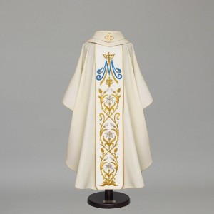 Marian Gothic Chasuble 5337 - Cream  - 2