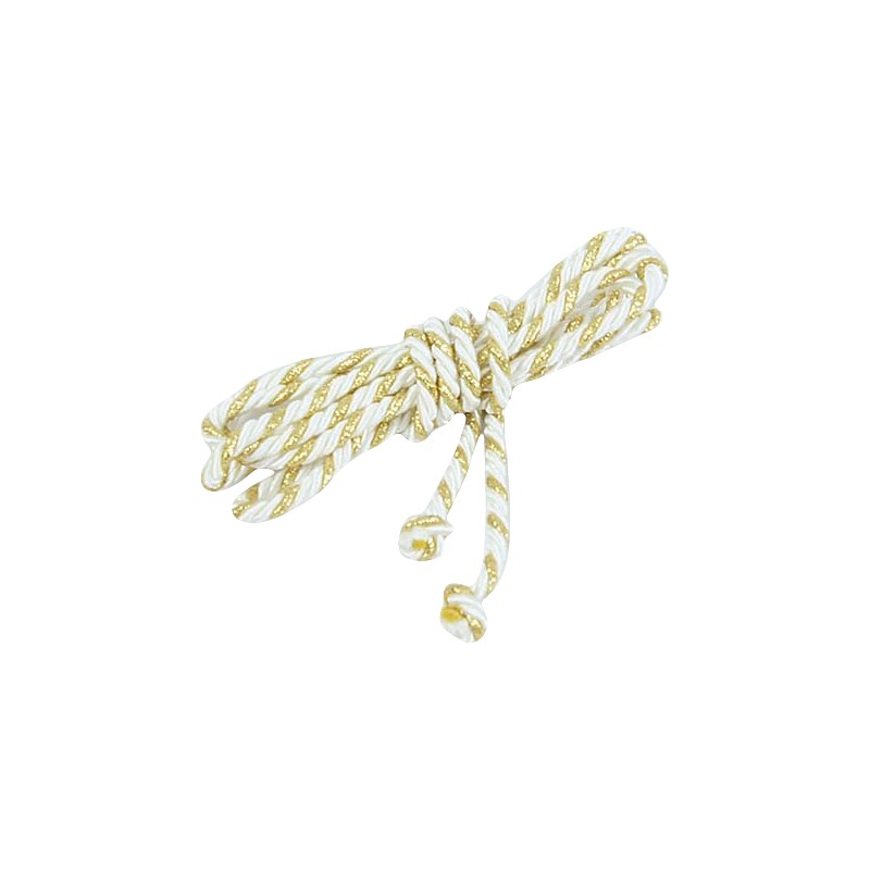 Altar Server Cincture 10 ft - 12366 - White and Gold  - 1