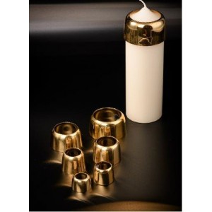 Brass Candle Cap Suitable for 2 3/4'' Candle  12435  - 1