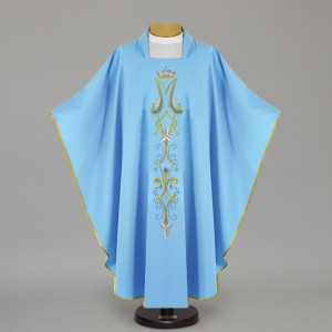 Marian Gothic Chasuble 12450 - Cream  - 3