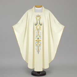 Marian Gothic Chasuble 12450 - Cream  - 1