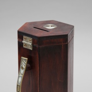 Dark Wood Money Collection Box 12707  - 3
