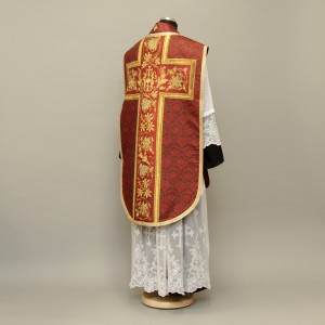 Printed Roman Chasuble 4538 - Red  - 5