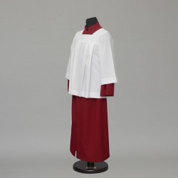 130cm Altar server cassock and pleated style cotta 13152  - 1