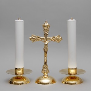 Cross and Candle holders with Oil candles, Set 2450  - 1