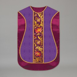 Printed Roman Chasuble 13685 - Purple  - 2
