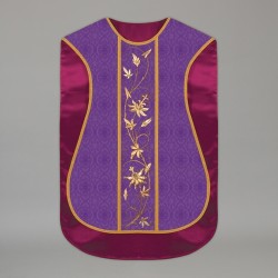 Printed Roman Chasuble 4542 - Purple  - 2