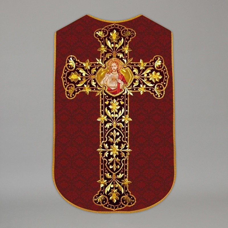 Printed Roman Chasuble 4561 - Red  - 1