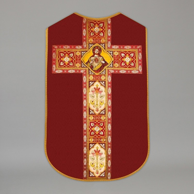 Printed Roman Chasuble 4563 - Red  - 1