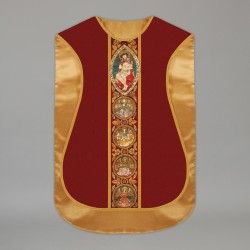 Printed Roman Chasuble 4566 - Red  - 2