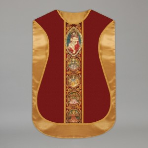 Printed Roman Chasuble 4566 - Red  - 2