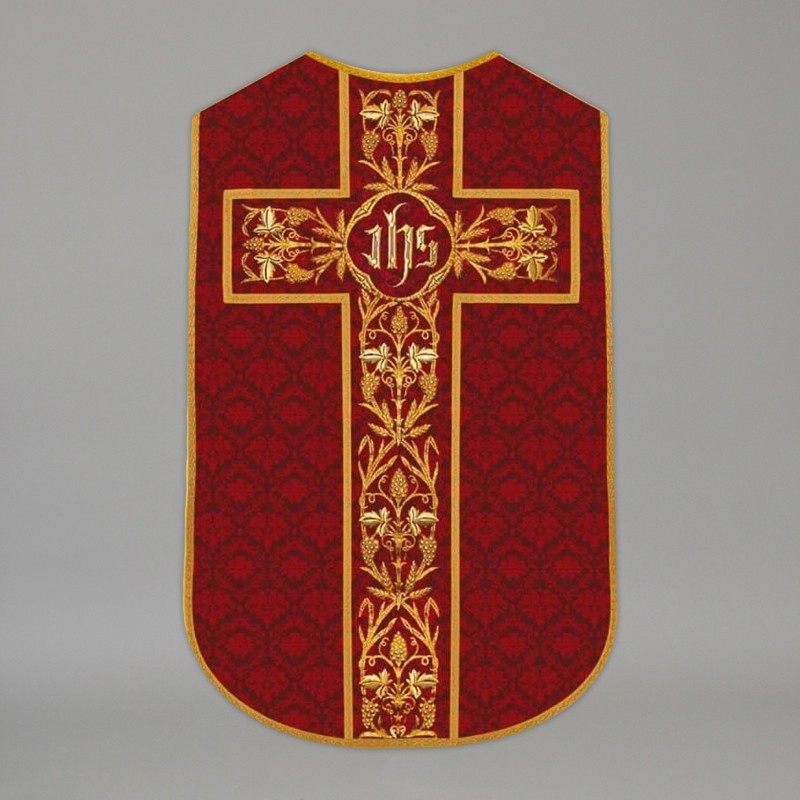 Printed Roman Chasuble 13686 - Red  - 1
