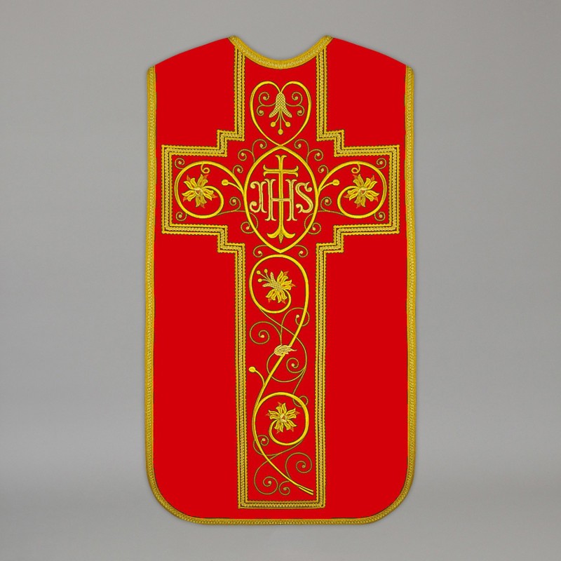 Roman Chasuble 13732 - Red  - 1