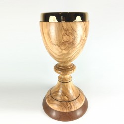 Olive Wood Knop Chalice 15526