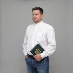 White Clergy Shirt - Long...