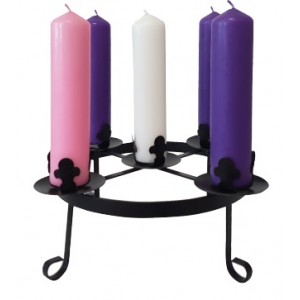 Metal advent candle holder 4031
