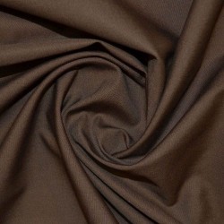 Brown Cotton Poplin Fabric...