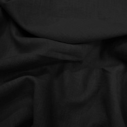 Black Linen Fabric 19405