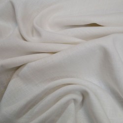 White Linen Fabric 19418