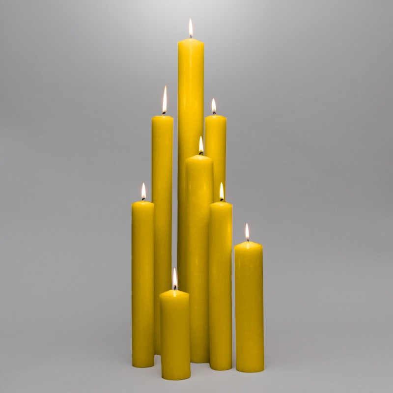 Handmade Unbleached 25% Beeswax Candles 